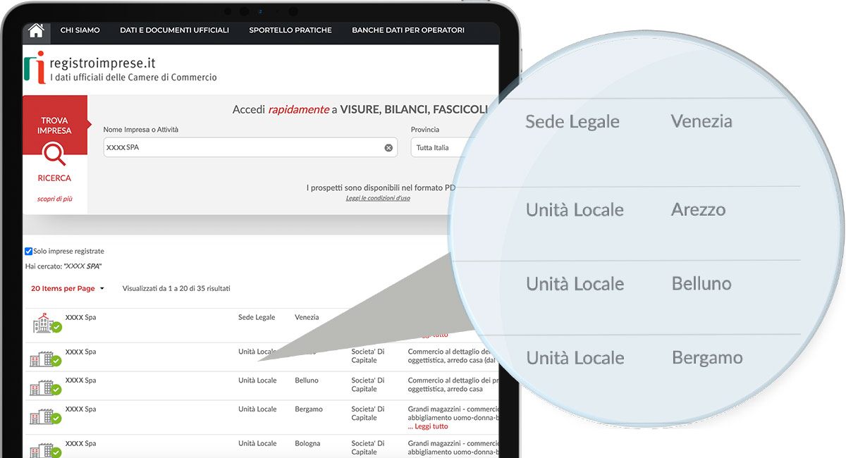 Come trovare la sede legale e le unità locali di un’impresa gratuitamente su Registroimprese.it